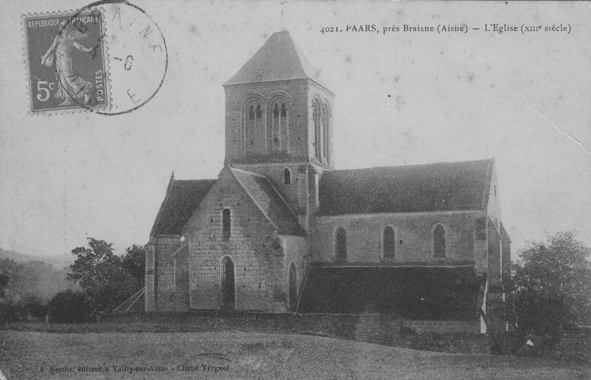 Eglise de Paars en Juin 1914