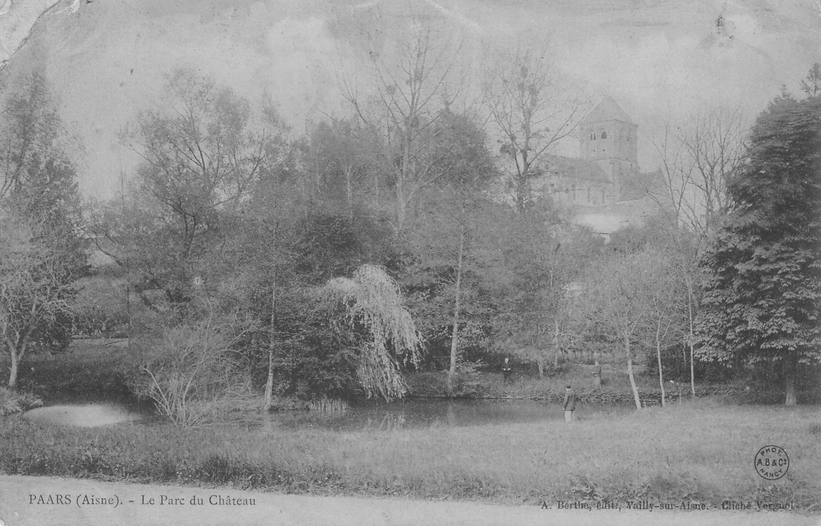 Parc du Château et Eglise en 1907